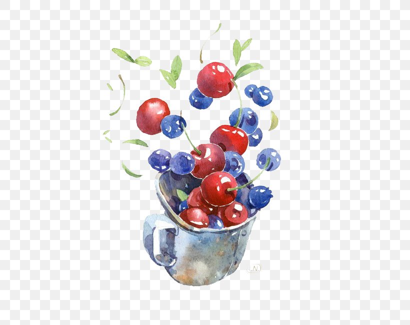 Watercolor Painting Drawing Illustration, PNG, 550x650px, Watercolor Painting, Animation, Berry, Bilberry, Blueberry Download Free