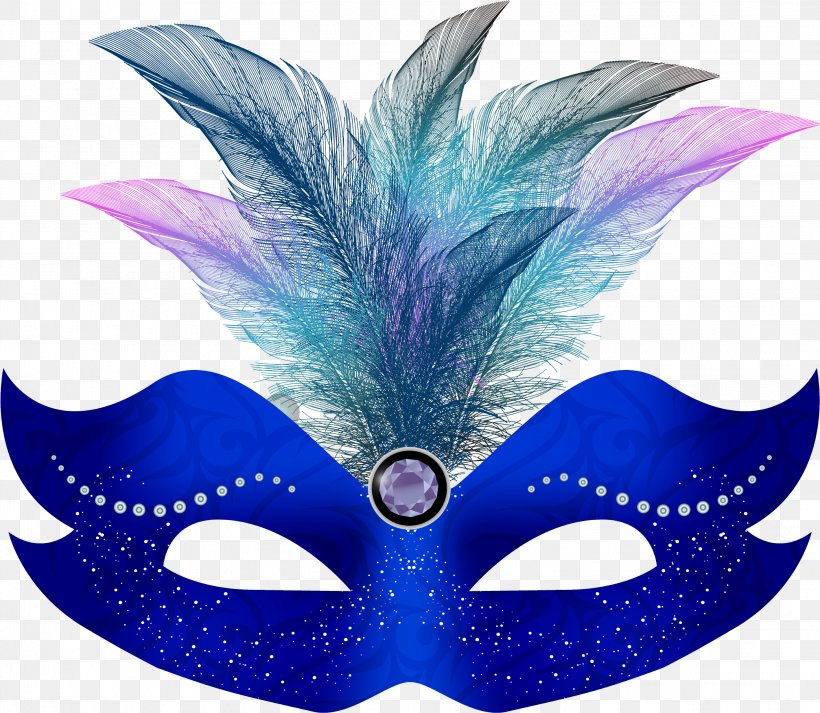 Feather, PNG, 2835x2467px, Mask, Costume, Costume Accessory, Electric Blue, Feather Download Free