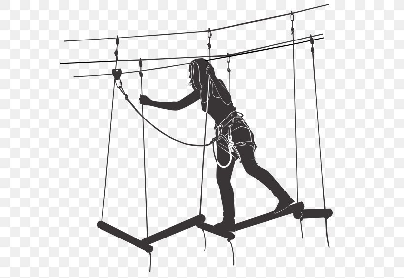 Ropes Course Adventure Park Clip Art, PNG, 576x563px, Ropes Course, Adventure, Adventure Park, Black And White, Electrical Supply Download Free