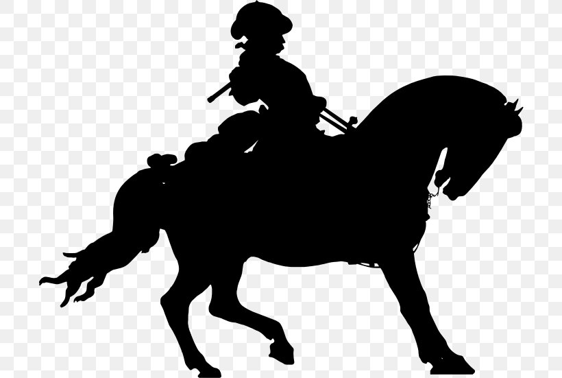 Friesian Horse Equestrian Silhouette Clip Art, PNG, 708x551px, Friesian Horse, Black, Black And White, Bridle, Dressage Download Free