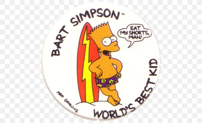 Bart Simpson Sticker Homer Simpson Text Clip Art, PNG, 500x500px, Bart Simpson, Area, Badge, Cooking, Fashion Accessory Download Free