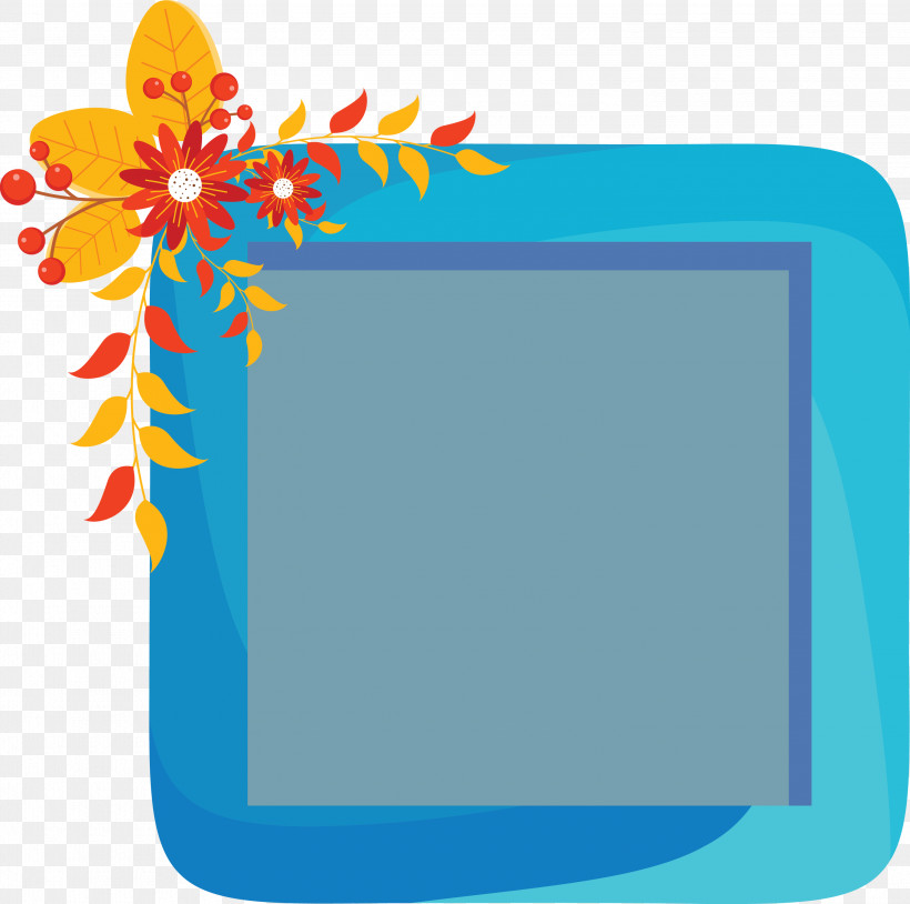 Flower Photo Frame Flower Frame Photo Frame, PNG, 3000x2981px, Flower Photo Frame, Blue, Cobalt Blue, Electric Blue, Electricity Download Free