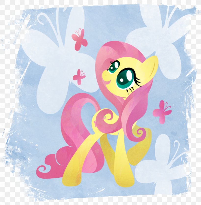 Fluttershy My Little Pony: Friendship Is Magic Fandom DeviantArt, PNG, 886x901px, Watercolor, Cartoon, Flower, Frame, Heart Download Free