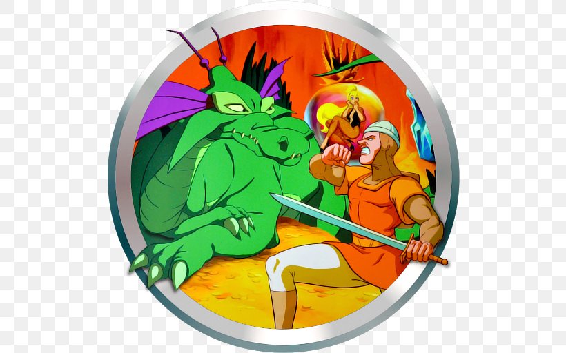 Animated Cartoon Dragon's Lair Legendary Creature, PNG, 512x512px, Cartoon, Animated Cartoon, Art, Dragon, Fictional Character Download Free