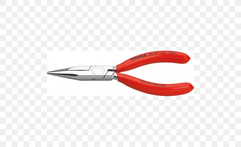 Needle-nose Pliers Knipex Diagonal Pliers Hand Tool, PNG, 500x500px, Pliers, Diagonal Pliers, Facom, Hand Tool, Handle Download Free