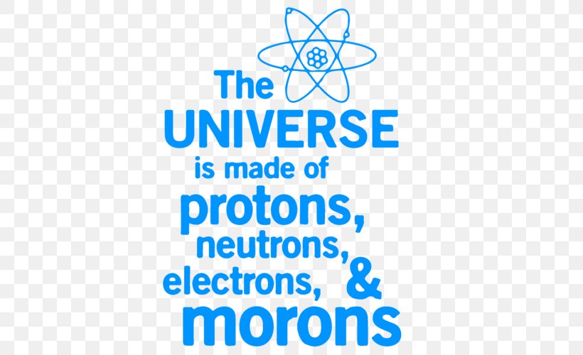 Particle Physics T-shirt Proton Neutron Universe, PNG, 500x500px, Particle Physics, Area, Blue, Brand, Douchegordijn Download Free
