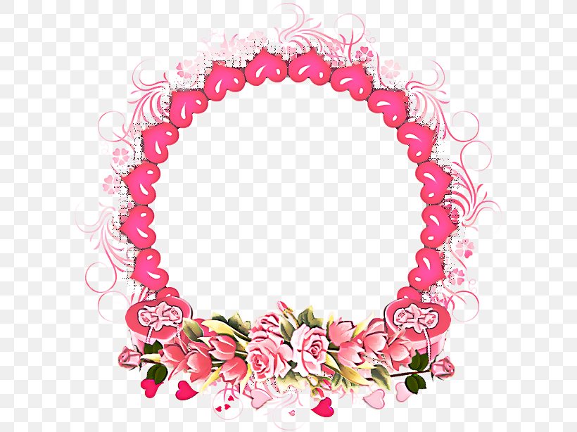 Picture Frame, PNG, 614x614px, Pink, Fashion Accessory, Flower, Lei, Magenta Download Free