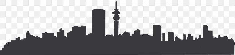 Johannesburg Silhouette Drawing, PNG, 1357x321px, Johannesburg, Art, Black And White, City, Cityscape Download Free