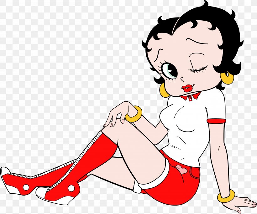 Thumb DeviantArt Betty Boop Illustration, PNG, 4799x4005px, Watercolor, Cartoon, Flower, Frame, Heart Download Free