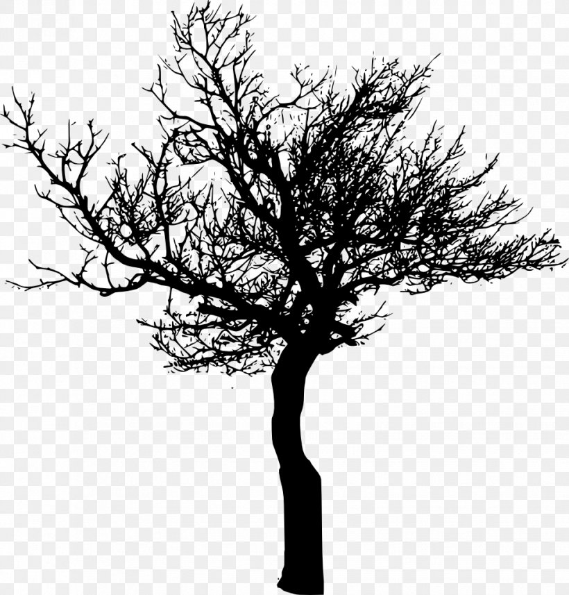 Tree Branch Desktop Wallpaper Clip Art, PNG, 979x1024px, Tree, Black And White, Branch, Display Resolution, Leaf Download Free
