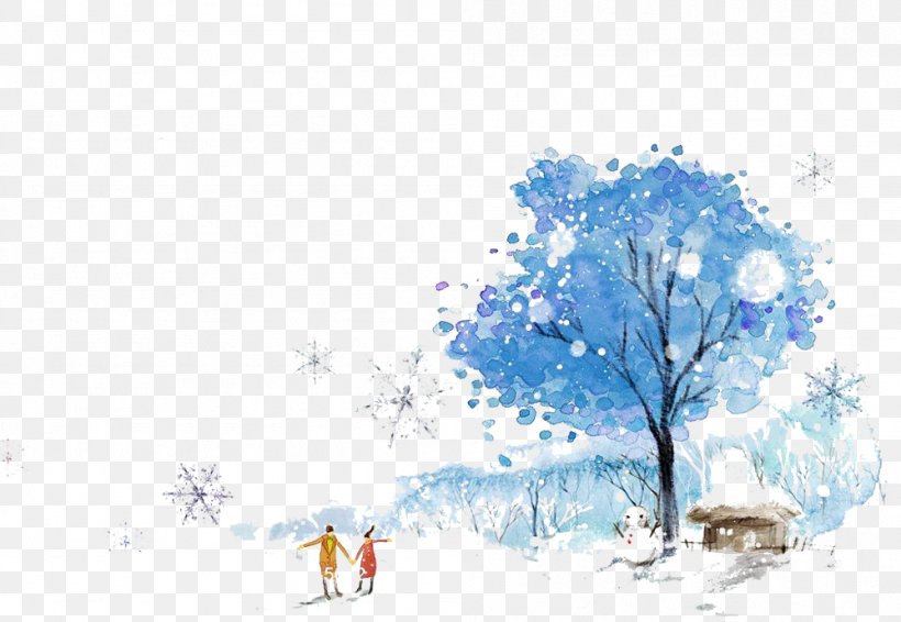 Winter Snow Illustration, PNG, 999x690px, Winter, Architecture, Art, Blue, Branch Download Free