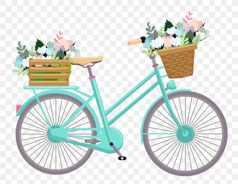 Bicycle Romance Clip Art, PNG, 3300x2550px, Bicycle, Bicycle Accessory, Bicycle Basket, Bicycle Chains, Bicycle Frame Download Free