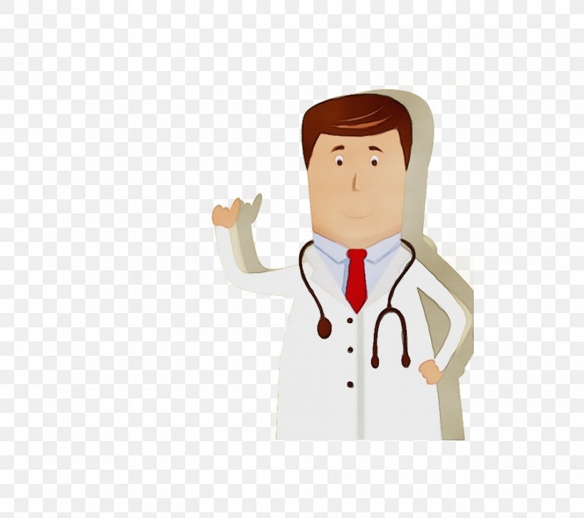 Cartoon White Coat Medical Equipment Gesture Uniform, PNG, 900x800px, Watercolor, Cartoon, Finger, Gesture, Health Care Provider Download Free