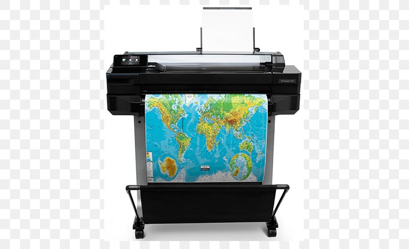 Hewlett-Packard Plotter Wide-format Printer Inkjet Printing, PNG, 500x500px, Hewlettpackard, Computeraided Design, Dots Per Inch, Electronic Device, Hp Designjet T520 Download Free