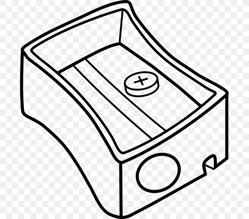 Pencil Sharpeners Black And White Line Art Clip Art, PNG, 687x720px, Pencil Sharpeners, Area, Black, Black And White, Color Download Free