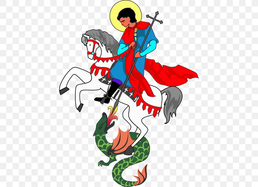 Saint George And The Dragon Saint Georges Day Clip Art, PNG, 444x597px, Saint George And The Dragon, Art, Artwork, Clothing, Costume Design Download Free