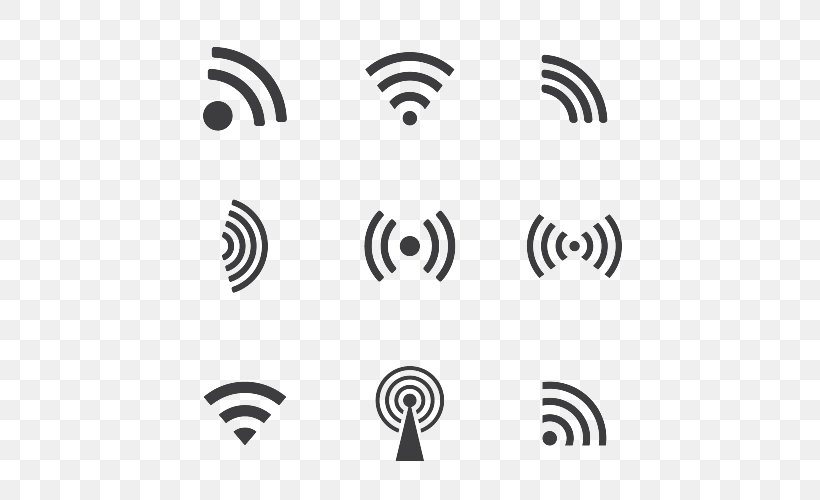 Wi-Fi Wireless Royalty-free Icon, PNG, 500x500px, Wifi, Area, Black And White, Brand, Hotspot Download Free