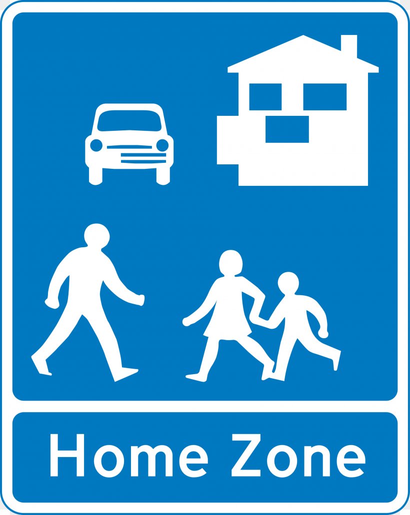 Traffic Sign Home Zone Road, PNG, 2000x2516px, Traffic Sign, Area, Blue, Brand, Communication Download Free