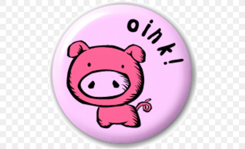 Miniature Pig Animal Button Clip Art, PNG, 500x500px, Pig, Animal, Animal Sanctuary, Badge, Button Download Free