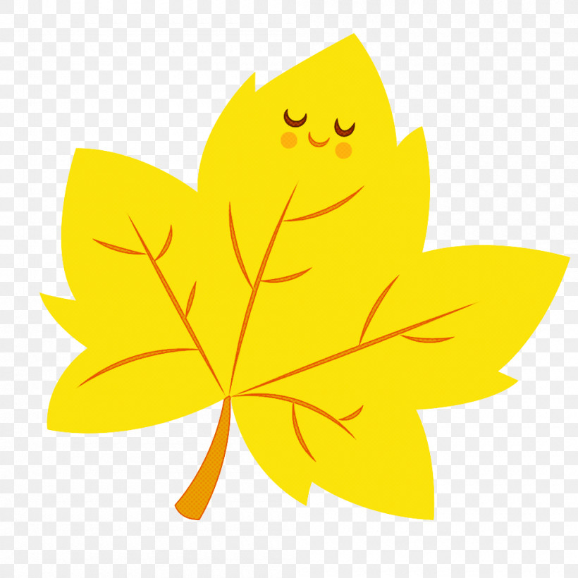 Leaf Yellow Tree Plant Smile, PNG, 1000x1000px, Leaf, Flower, Petal, Plant, Smile Download Free