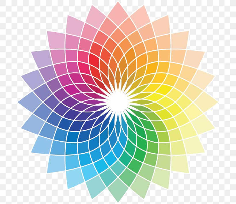Color Wheel Visible Spectrum Rainbow, PNG, 708x708px, Color, Art, Color Wheel, Flower, Orange Download Free