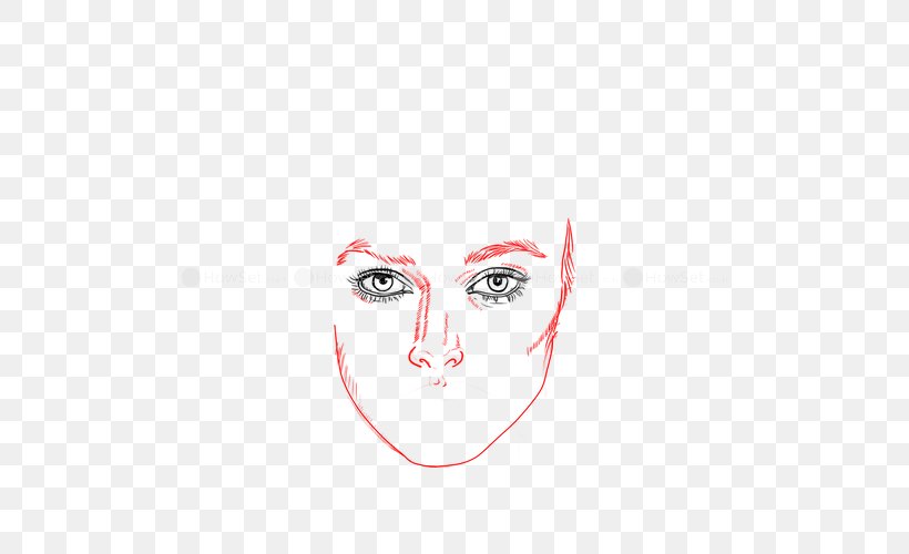 Nose Cheek Eyebrow Drawing, PNG, 500x500px, Nose, Cheek, Closeup, Drawing, Ear Download Free