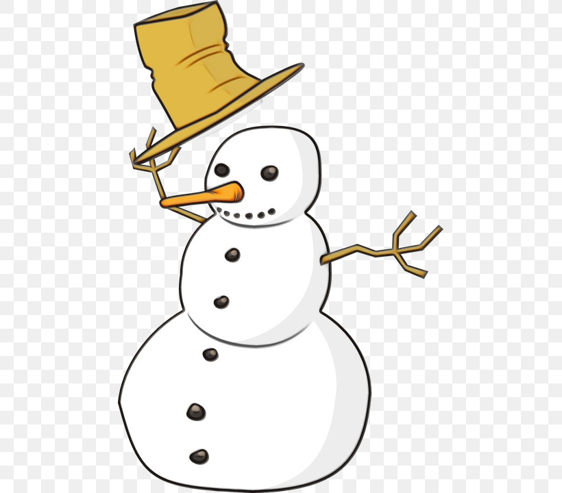 Snowman, PNG, 475x720px, Watercolor, Cartoon, Line Art, Paint, Snowman Download Free