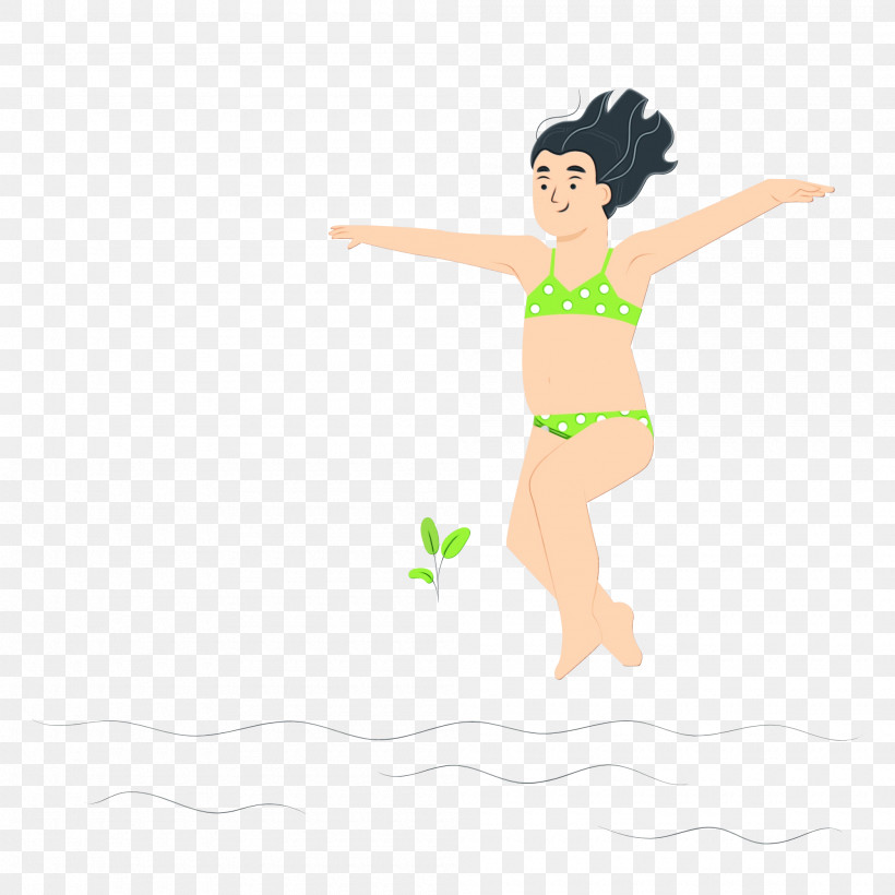 Cartoon Character Joint Physical Fitness Swimsuit, PNG, 2000x2000px, Watercolor, Abdomen, Cartoon, Character, Happiness Download Free