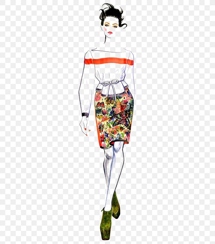 Fashion Illustration Drawing Watercolor Painting Illustration, PNG, 564x930px, Watercolor, Cartoon, Flower, Frame, Heart Download Free