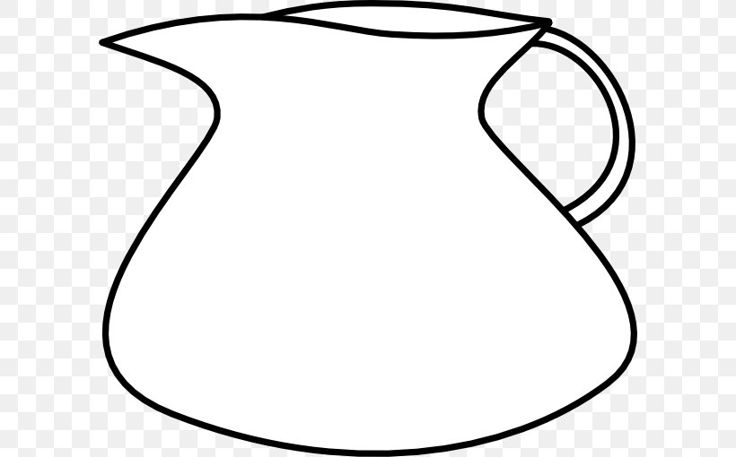 Pitcher Jug Measuring Cup Water Bottle Clip Art, PNG, 600x510px, Pitcher, Area, Artwork, Black, Black And White Download Free