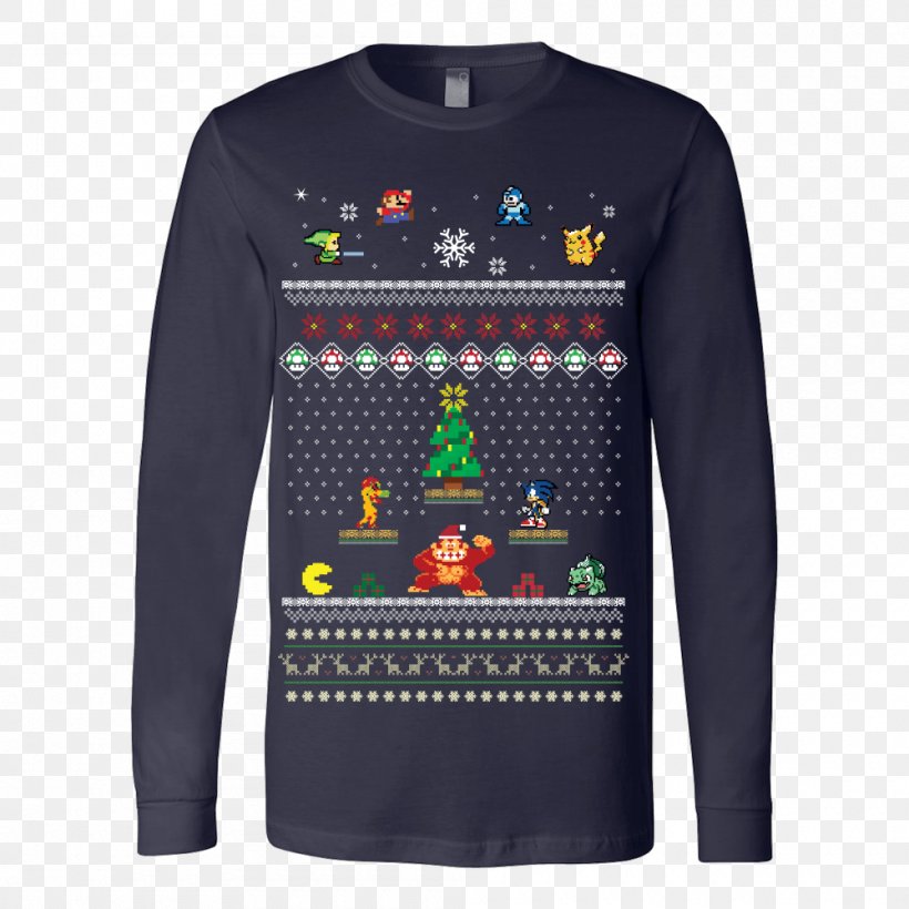T-shirt Christmas Jumper Sweater Sleeve, PNG, 1000x1000px, Tshirt, Active Shirt, Bluza, Brand, Christmas Download Free