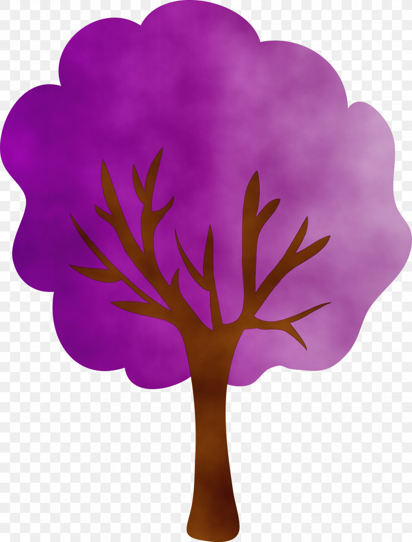 Violet Purple Tree Leaf Plant, PNG, 2281x3000px, Watercolor, Flower, Leaf, Paint, Petal Download Free