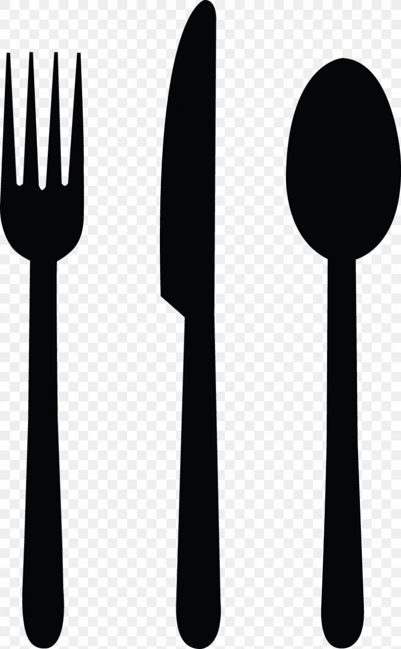 Knife Fork Spoon Cutlery Clip Art, PNG, 830x1343px, Knife, Black And White, Cutlery, Fork, Kitchen Download Free
