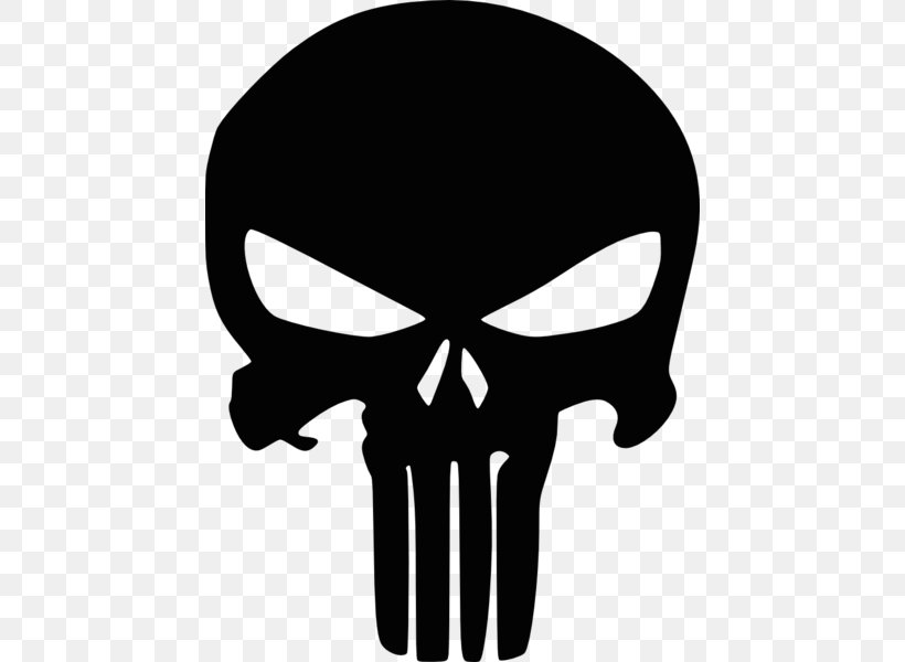 Punisher Decal Crossbones Stencil Png 448x600px Punisher Black And