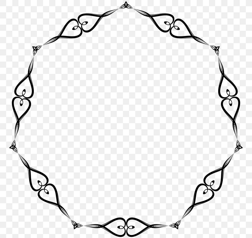 Borders And Frames Clip Art, PNG, 768x773px, Borders And Frames, Area, Black, Black And White, Body Jewelry Download Free