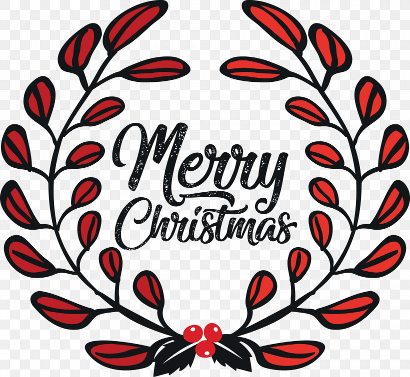 Merry Christmas, PNG, 3000x2763px, Merry Christmas, Black, Flower, Text Download Free