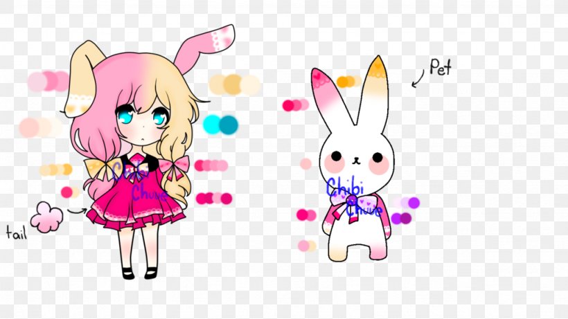 Easter Bunny Desktop Wallpaper Ear Clip Art, PNG, 1024x576px, Watercolor, Cartoon, Flower, Frame, Heart Download Free