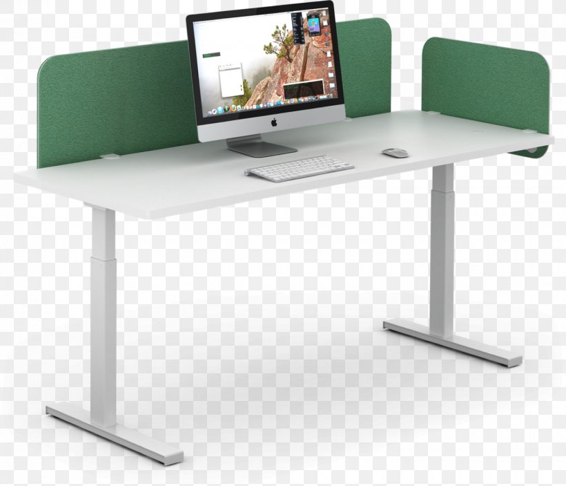 Sit-stand Desk Table Office Furniture, PNG, 1440x1236px, Desk, Chair, Computer Monitors, Desktop Computers, Display Resolution Download Free