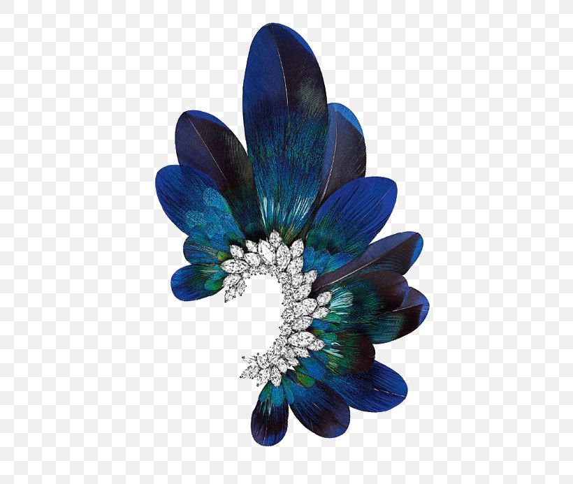 Feather Euclidean Vector, PNG, 500x693px, Feather, Cobalt Blue, Cut Flowers, Diamond, Headgear Download Free