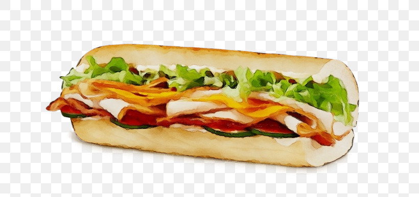 Bánh Mì Hot Dog Blt Cheeseburger Junk Food, PNG, 710x387px, Watercolor, Blt, Breakfast Sandwich, Cheeseburger, Ham Download Free