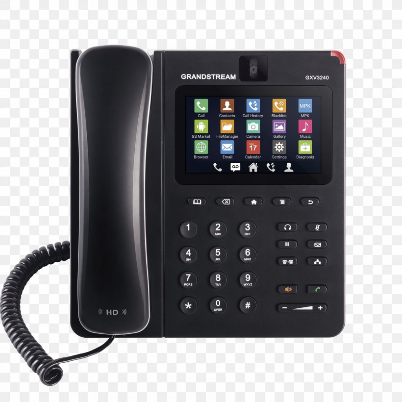 Grandstream GXV3240 Grandstream Networks VoIP Phone Voice Over IP Grandstream GXV3275, PNG, 1890x1890px, Grandstream Gxv3240, Caller Id, Communication Device, Corded Phone, Electronics Download Free