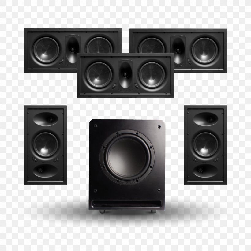 Loudspeaker Subwoofer Home Theater Systems Sound Cinema, PNG, 1200x1200px, 51 Surround Sound, Loudspeaker, Acoustics, Audio, Audio Equipment Download Free