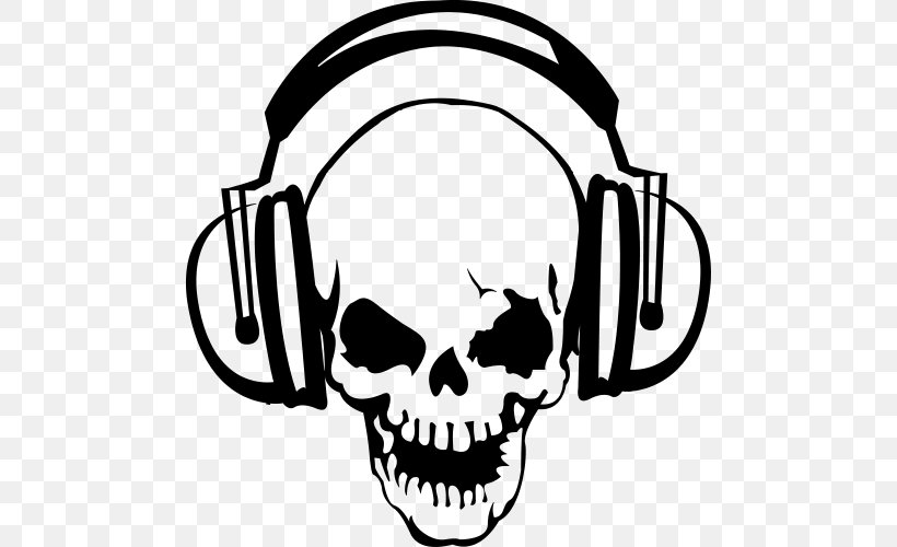 T-shirt Headphones Skull Spreadshirt Color, PNG, 500x500px, Tshirt, Artwork, Audio, Beats Electronics, Black And White Download Free