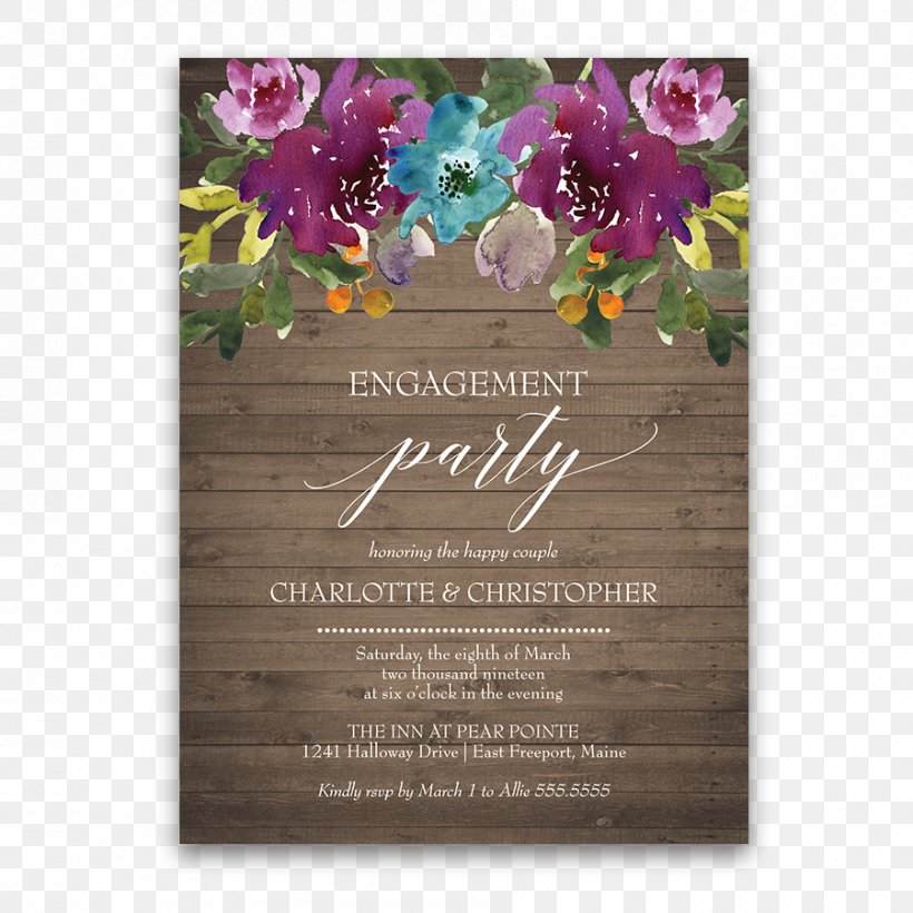 Wedding Invitation Flower Purple Floral Design Engagement, PNG, 900x900px, Wedding Invitation, Engagement, Engagement Party, Flora, Floral Design Download Free