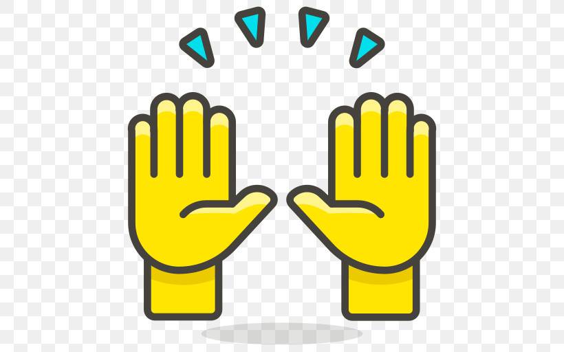 Yellow Line Hand Finger Gesture, PNG, 512x512px, Yellow, Finger, Gesture, Hand, Line Download Free