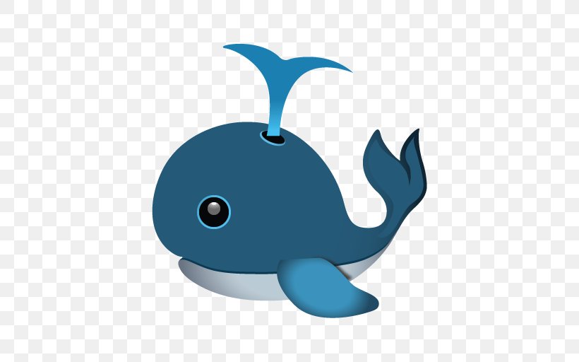 Emoji Iphone, PNG, 512x512px, Dolphin, Blue, Blue Whale, Cartoon, Cetacea Download Free