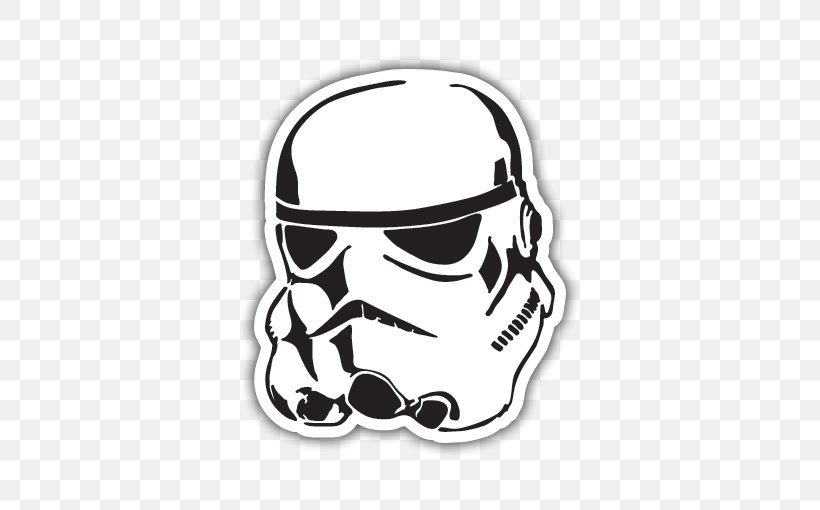 Stormtrooper Anakin Skywalker Star Wars R2-D2, PNG, 510x510px, Stormtrooper, Anakin Skywalker, Black And White, Bone, Drawing Download Free
