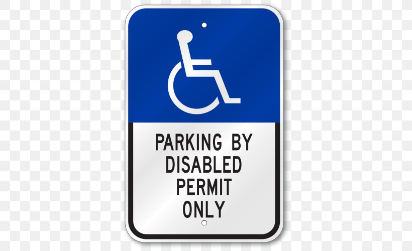 Disabled Parking Permit Disability Accessibility Car Park Sign, PNG, 500x500px, Disabled Parking Permit, Accessibility, Area, Blue, Brand Download Free
