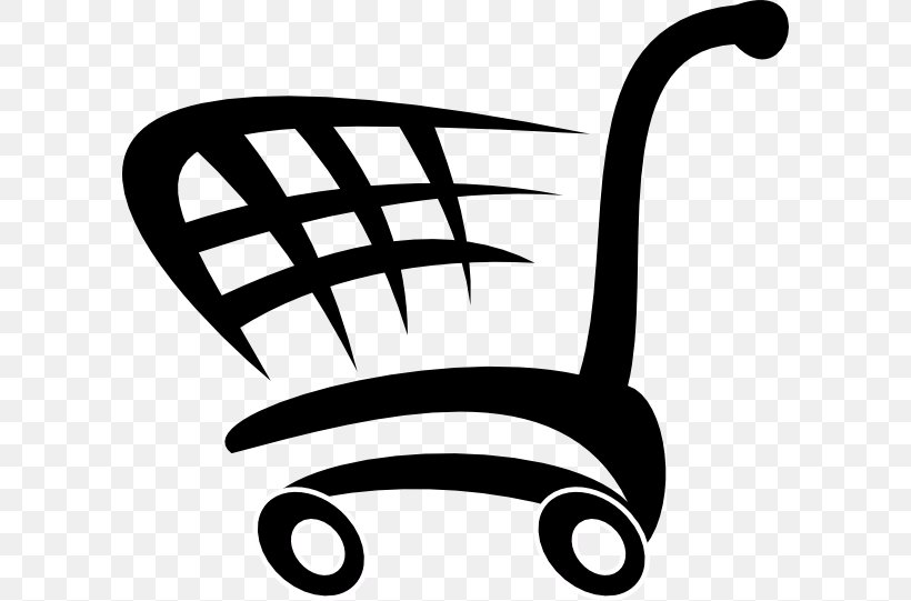 Shopping Cart E-commerce Online Shopping Clip Art, PNG, 600x541px, Shopping Cart, Artwork, Black, Black And White, Cart Download Free