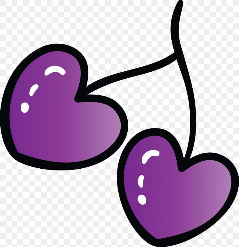 Valentines Day Heart Love, PNG, 2898x3000px, Valentines Day, Cherry, Heart, Love, Purple Download Free